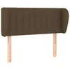 Vidaxl Vzglavje z ušesi temno rjavo 93x23x78/88 cm blago