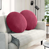 Jastučići za sjedenje 2 pcs Vinska crvena O 80 x 29 cm Baršun