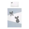 3-delna posteljnina Belisima Mouse 90/120 modra
