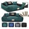 shumee Pasja postelja KINGDOG MM43 75x65 cm personalizirana snemljiva protizdrsna zelena
