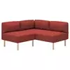 LILLEHEM Modularna ugaona sofa dvosed, Gunnared/smeđe-crvena drvo
