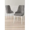Hanah Home Set stolica Neta, 46x95x42 cm, 2 komada, Sivo-bele