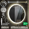 Kopalniško ogledalo z LED osvetlitvijo na dotik z funkcijo anti-fog (proti rošenju), fi60cm