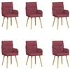 vidaXL vidaXL Jedilni stoli 6 pcs Blago Vinorodna rdeča 60 x 56 x 96 cm, (5000296647)