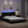 Okvir kreveta s LED-om bez madraca Hvar crni 160 x 200 cm