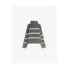 Bershka Pulover rjava/temno siva/bela