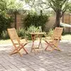 Sklopivi bistro set 3 pcs Smeđa Čvrsto drvo akacije