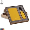 Princ Leather Poklon set, Privezak i futrola za dokumenta, Žuti