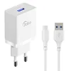 Kućni punjač KONFULON JK77 2.4A sa micro USB kablom beli 1m