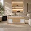 Liven Klub sto Christy, 90x50x35 cm, Belo-smeđi