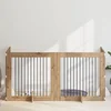 Vrata za pse s postoljem 4 pcs Hrast artisan 100 x 100 cm