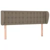 Vidaxl Vzglavje z ušesi taupe 147x23x78/88 cm blago