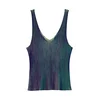 Desigual Top z naramnicami voda / temno modra / zelena / svetlo zelena