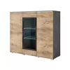 P & B Visoka Komoda Vera 120, Antracit, Barva Hrasta