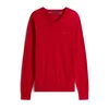 TOMMY HILFIGER Pulover ESSENTIAL rdeča