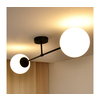 Plafonski luster MOON 2xE27/15W/230V crni
