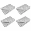 vidaXL Dežnik iz umetnega zajčjega krzna 4 pcs Siva 130 x 150 cm