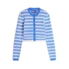 Tommy Jeans Pletena jopa modra/bela