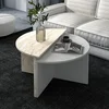 HANAH HOME Sto za dnevnu sobu Dolunay Grey Travertine
