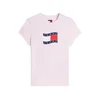 Tommy Jeans Majica temno modra/roza/rdeča/bela