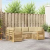 Set vanjskih sofa 6 pcs Bijela i bež 245 x 132,5 x 73 cm