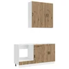 vidaXL Set omar s predalom z vrati 5 pcs Artisan hrast Konstruiran les