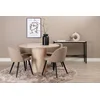 Venture Design Jedilna miza in stol set Bianca, miza 110x74 cm, stoli 57x76,5x50 cm, bela, bež, črna