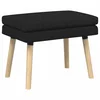 Klupa s dvostrukim slojem Crna 60 x 40 x 46 cm Tkanina