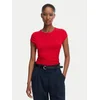 Tommy Jeans Majica Draped DW0DW22802 Rdeča Slim Fit