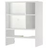 METOD Zid.okv.elem. za ugradni aspirator, bela, 60x37x80 cm