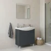 HANAH HOME Kupatilski ormarić sa umivaonikom i ogledalom (2 komada) Purus 80 472