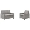 Set sofe 2 pcs Svjetlosiva Baršun