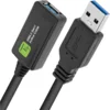 Techly USB kabel ICUR3050G USB 3.2 Gen 1 (3.1 Gen 1) 5 m USB A črne barve