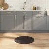Okrugli tepih tamnosmeđi 60 cm bambus