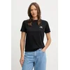 Bombažna kratka majica Calvin Klein Jeans ženska, črna barva, LV047C905G