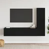 Set TV komoda Zidne 4 pcs Crni hrast 130,5 x 30 x 140 cm