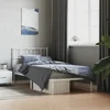 Metalni okvir za krevet s uzglavljem bijeli 100x200 cm