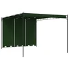 Vidaxl Paviljon 4 x 3 x 2,3 m Zelena Poliester in jeklo