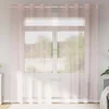 Voile zavjese s ušicama 2 kom svijetlo ružičaste 140x225 cm