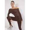 Trendyol Milla Ženska majica Thmss25Ts00004, Smeđa