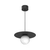 Luster na sajli FLAT 1xE27/15W/230V crne boje