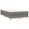 vidaXL Box spring postelja z vzmetnico temno siva 120x190 cm blago