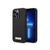 GUESS Maska za telefon iPhone 14 Pro Max, Silikonska, Logo Plate, MagSafe, Crna