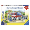 Ravensburger 2x12 delna sestavljanka Gasilci, policisti 7574