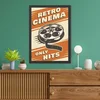 Wallity Uramljena slika Retro Cinema 3, 55x75 cm