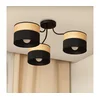 Plafonski luster ALBA 3xE27/15W/230V, prečnik 66 cm, crna/braon