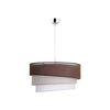 Duolla - Luster na sajli TRIO 1xE27/40W/230V, prečnik 45 cm, smeđa/bež/bela