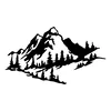 Wallity 891TNL1765 Zidna dekoracija Mountain 2, 40x70cm, Crna
