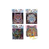 Teddies Ustvarjalni komplet diamantnih slikarskih živali 20x20cm z lepilnimi diamanti 4 vrste na kartici 21x26cm