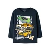 NAME IT Majica NMMJunior Hotwheels mornarska / travnato zelena / oranžna / bela